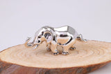 Elephant Miniature Figurine, Made from Cast 925 Grade Sterling Silver with British Hallmark