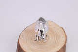 Elephant Miniature Figurine, Made from Cast 925 Grade Sterling Silver with British Hallmark