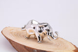 Elephant Miniature Figurine, Made from Cast 925 Grade Sterling Silver with British Hallmark