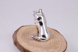 Collie Dog Miniature Figurine, Made from Cast 925 Grade Sterling Silver with British Hallmark