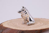 Collie Dog Miniature Figurine, Made from Cast 925 Grade Sterling Silver with British Hallmark