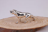 Pointer Dog Miniature Figurine, Made from Cast 925 Grade Sterling Silver with British Hallmark