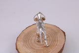 Pointer Dog Miniature Figurine, Made from Cast 925 Grade Sterling Silver with British Hallmark