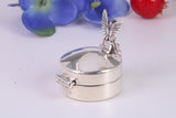 Fairy Pill Box, Made from Cast 925 Grade Sterling Silver with British Hallmark