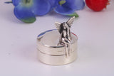 Fairy Pill Box, Made from Cast 925 Grade Sterling Silver with British Hallmark