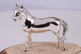 46 mm Tall Stallion Miniature Figurine, Made from Cast 925 Grade Sterling Silver with British Hallmark