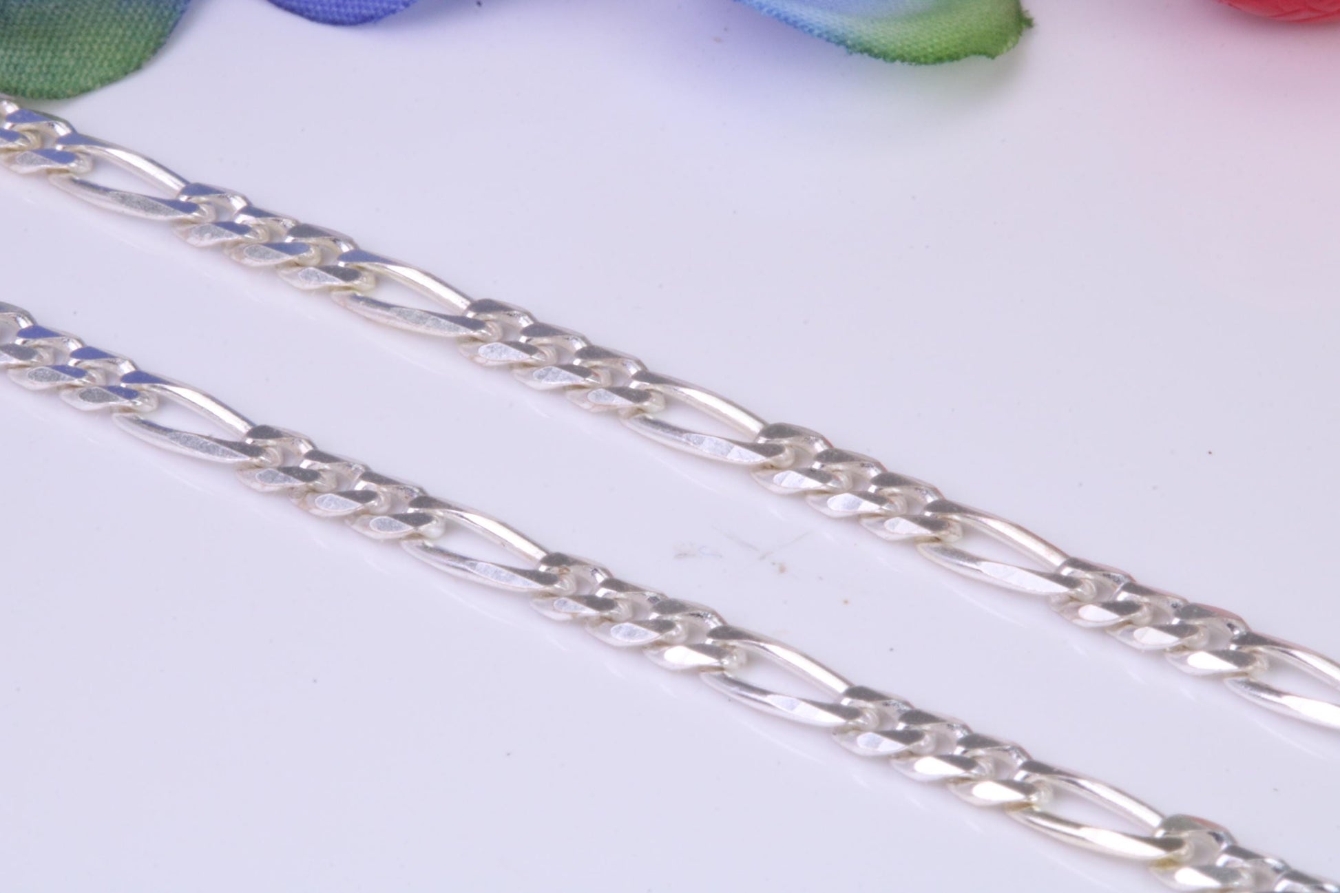 Figaro Chain, Made from solid 925 graded Sterling Silver, 18 or 20 inches long