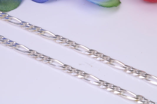 Figaro Chain, Made from solid 925 graded Sterling Silver, 18 or 20 inches long