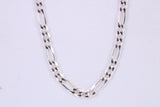 Figaro Chain, Made from solid 925 graded Sterling Silver, 18 or 20 inches long