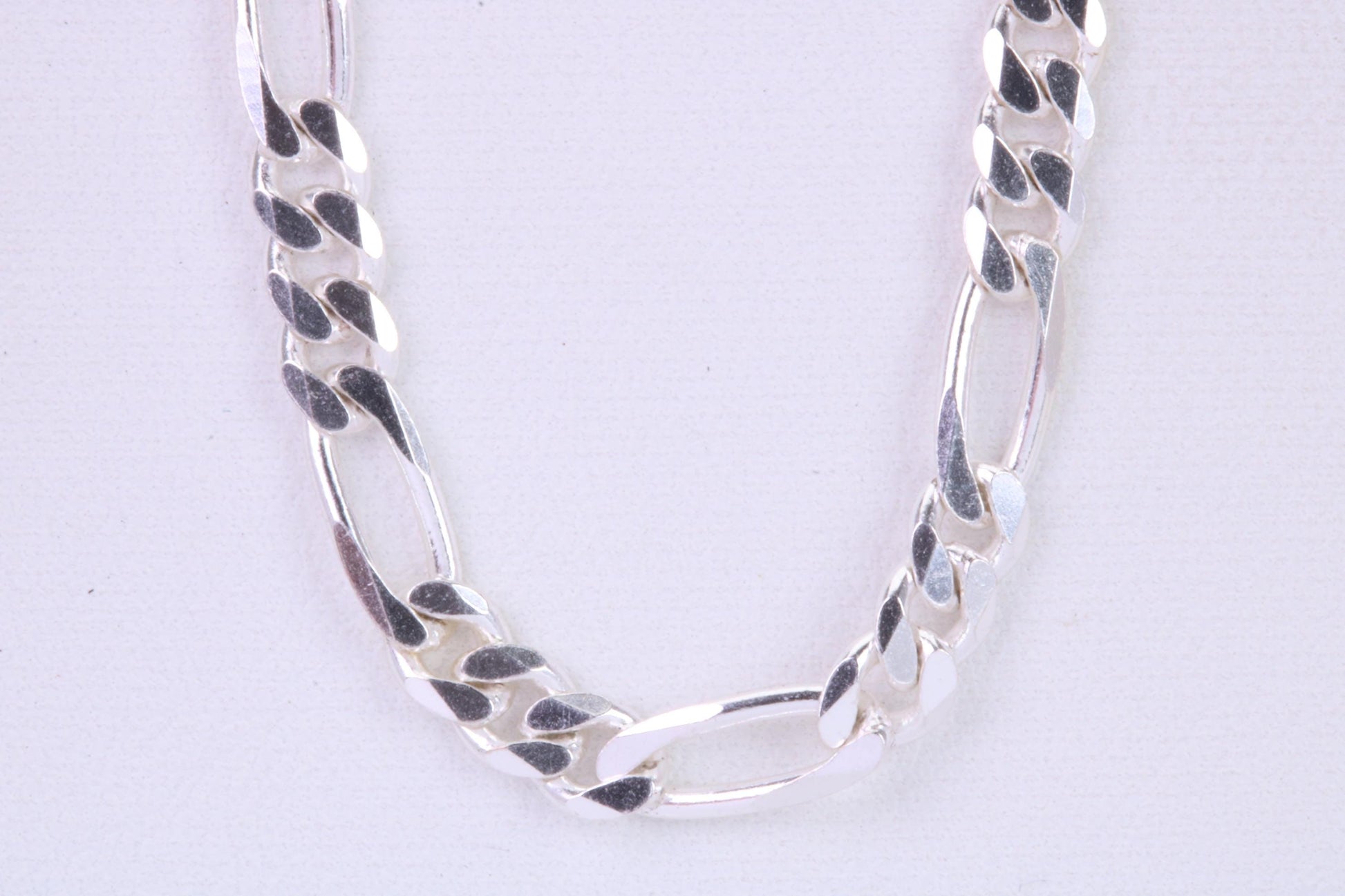 Heavy Figaro Chain, Made from solid 925 graded Sterling Silver, 18 or 22 inches long