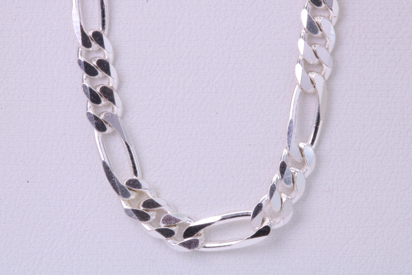 Heavy Figaro Chain, Made from solid 925 graded Sterling Silver, 18 or 22 inches long