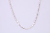 Box Chain, Made from solid 925 graded Sterling Silver, 16 inches long