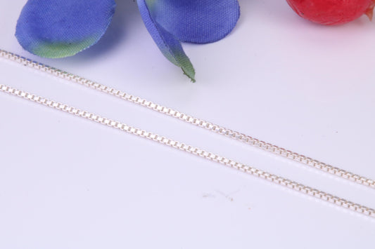 Box Chain, Made from solid 925 graded Sterling Silver, 16 inches long