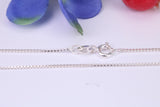 Box Chain, Made from solid 925 graded Sterling Silver, 16 inches long