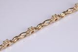Natural Opal and Diamond set Bracelet, Made From Solid Yellow Gold, British Hallmarked, Luxury Gift Boxed