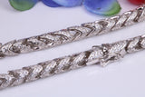 Gents Round Open Link Cubic Zirconia set Bracelet, Made from solid Sterling Silver, 8.50 Inches Long and 5 mm Wide