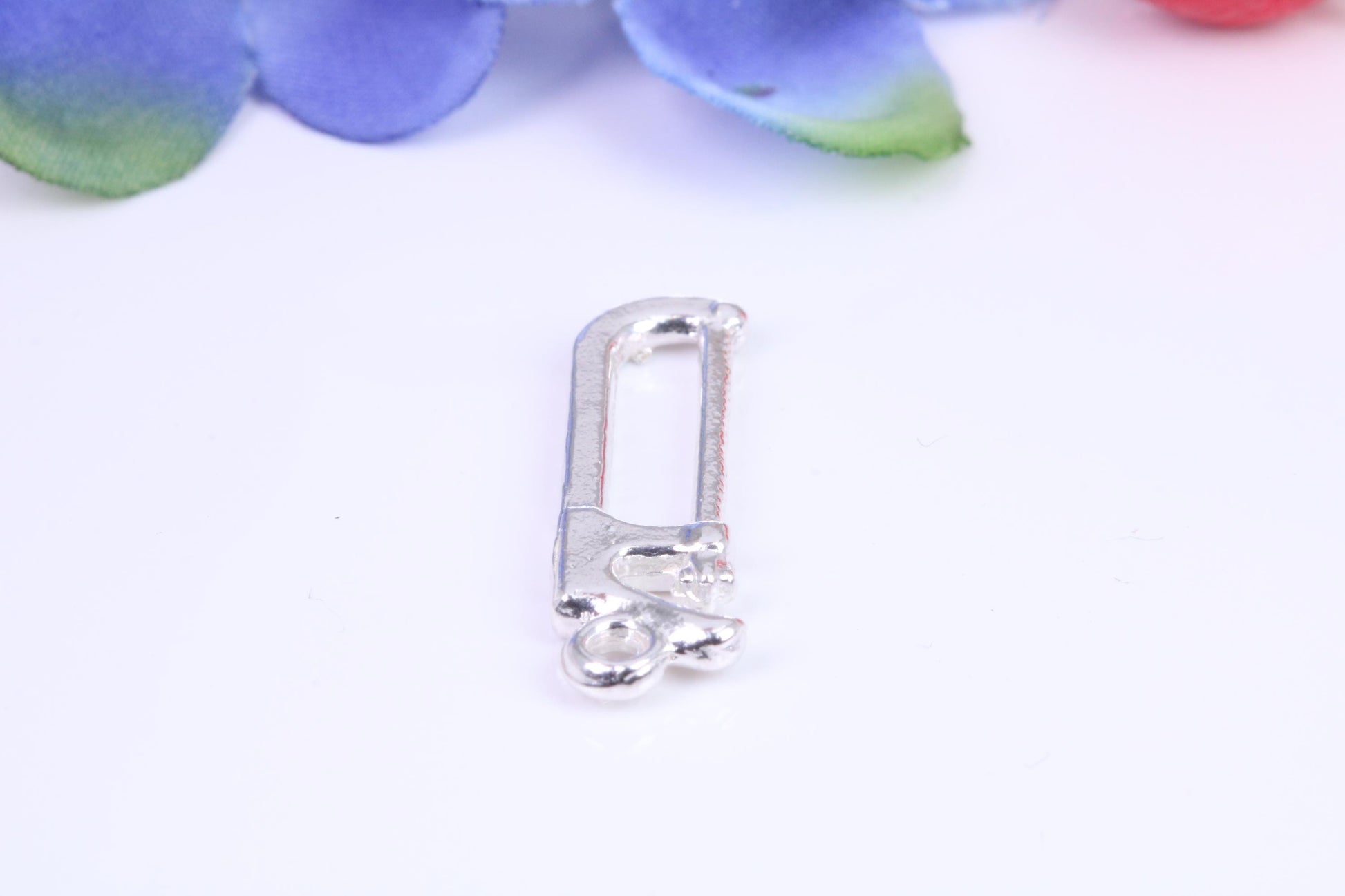 Hacksaw Charm, Traditional Charm, Made from Solid Cast Silver