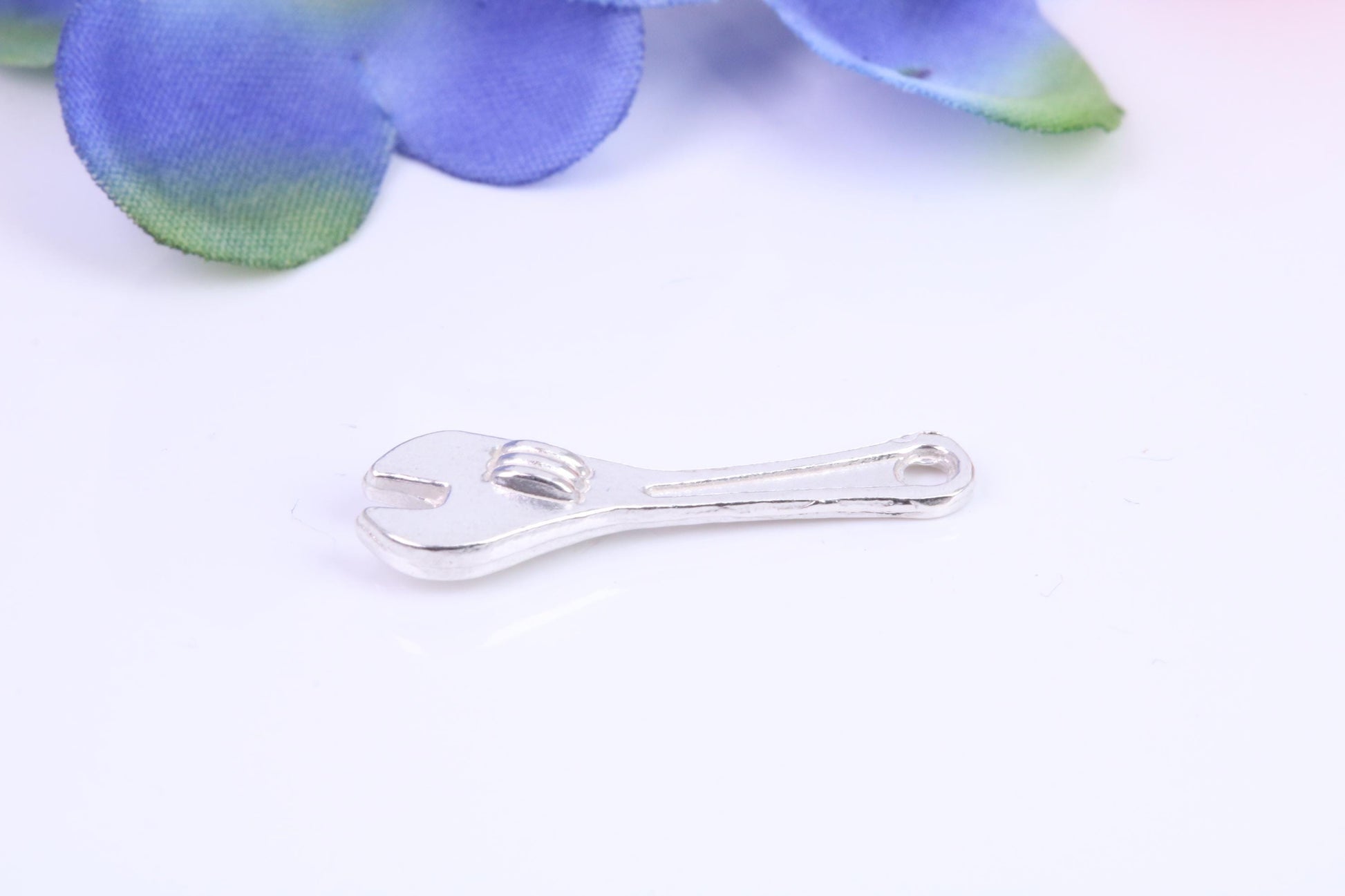 Spanner Charm, Traditional Charm, Made from Solid Cast Silver