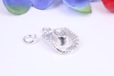 Cowboy Hat Charm, Traditional Three Dimensional Charm, This charm is made from solid cast Silver