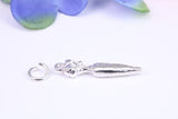 Carrot Charm, Traditional Three Dimensional Charm, Made from Solid Cast Silver