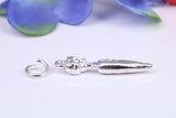 Carrot Charm, Traditional Three Dimensional Charm, Made from Solid Cast Silver
