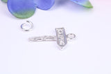 Camping Sign Charm, Traditional Three Dimensional Charm, Made from Solid Cast Silver