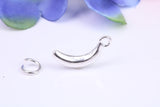 Banana Charm, Traditional Three Dimensional Charm, Made from Solid Cast Silver