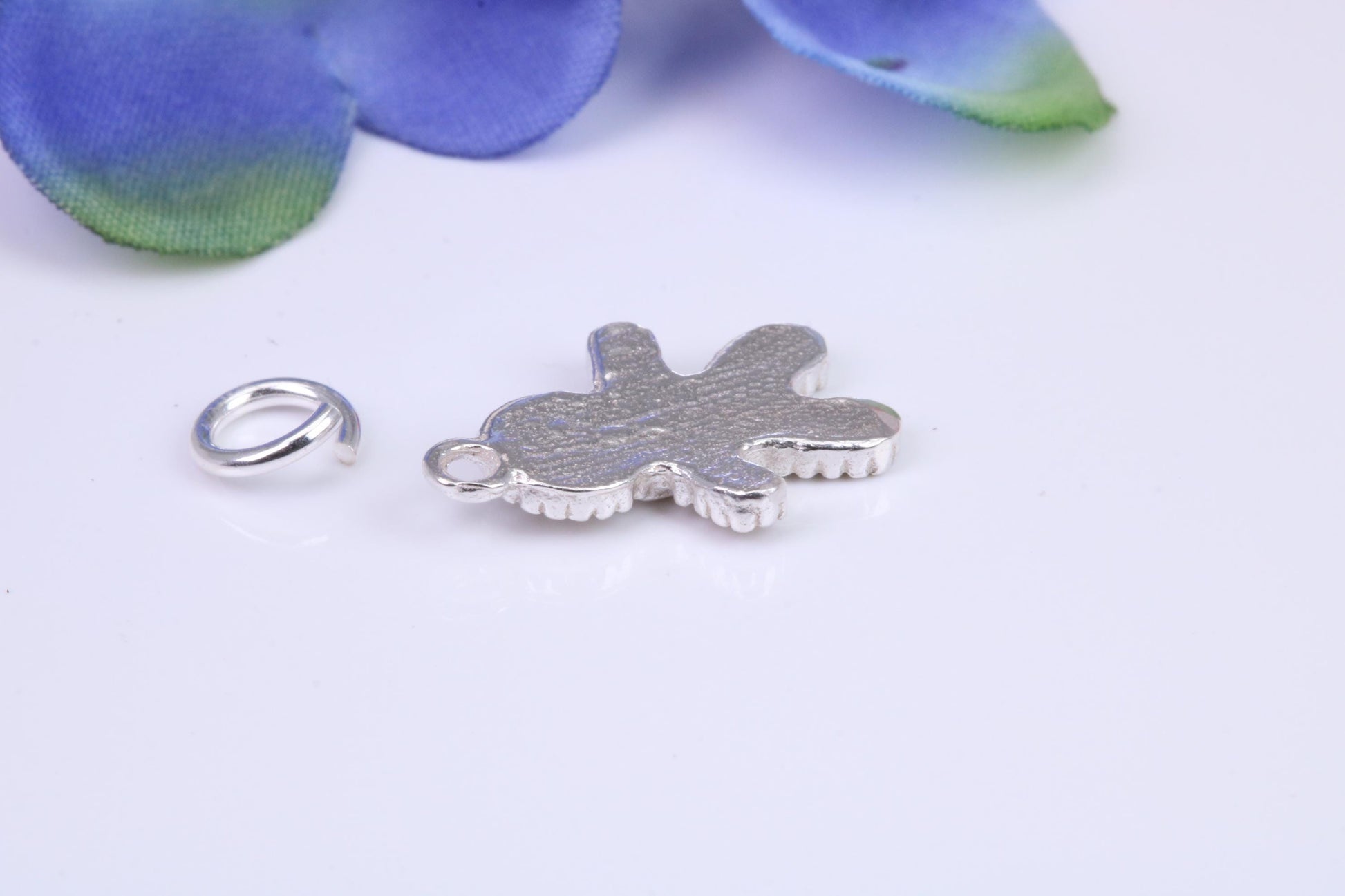 Gingerbread Man Charm, Traditional Three Dimensional Charm, Made from Solid Cast Silver