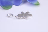 Gingerbread Man Charm, Traditional Three Dimensional Charm, Made from Solid Cast Silver