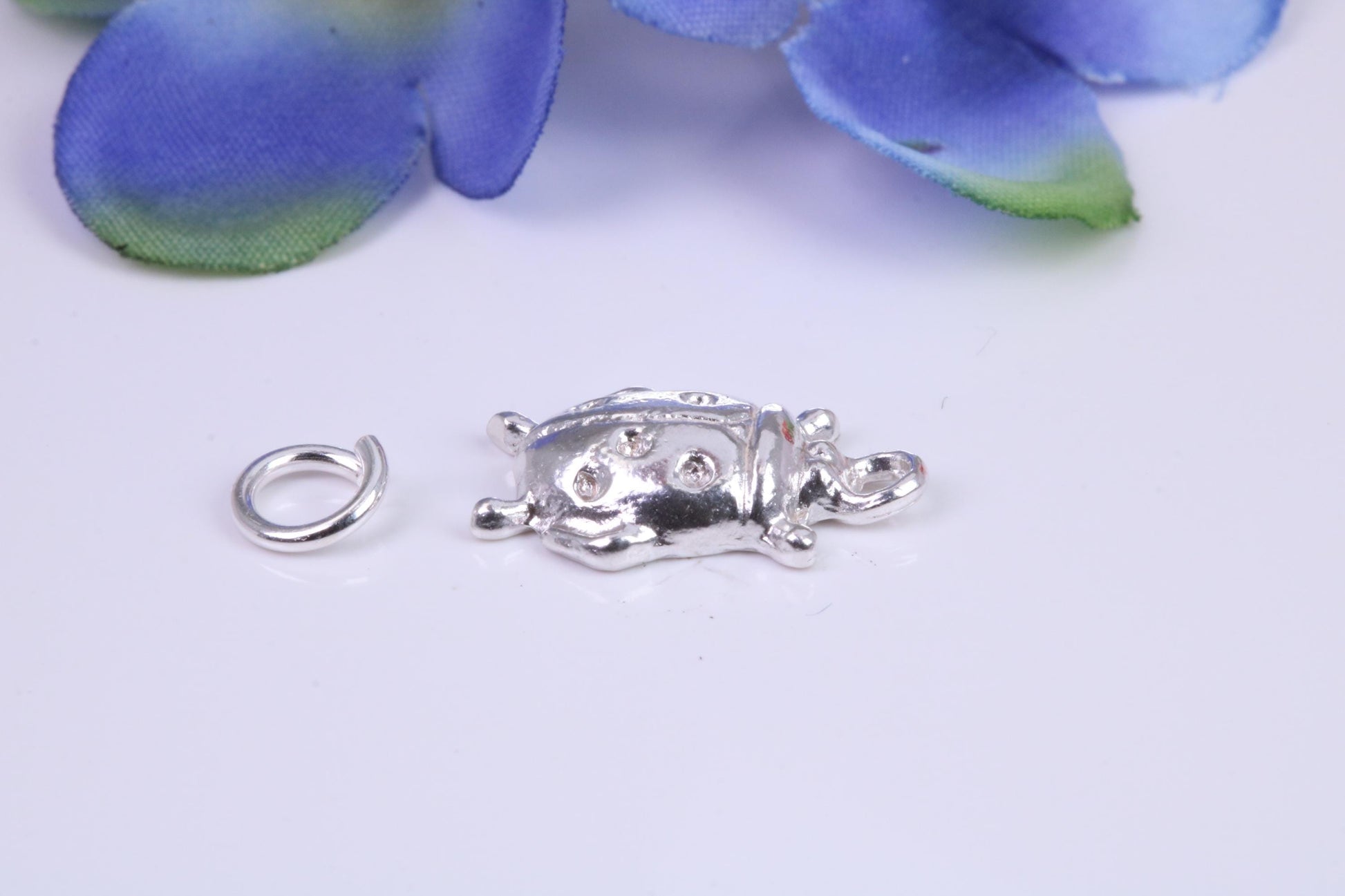 Beetle Charm, Traditional Charm, Made from Solid Cast Yellow Gold, British Hallmarked