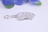 Playing Cards Charm, Traditional Charm, Made from Solid Cast Silver