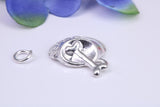 Dog Bowl Charm, Traditional Three Dimensional Charm, Made from Solid Cast Silver