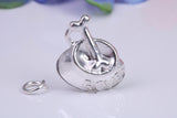 Dog Bowl Charm, Traditional Three Dimensional Charm, Made from Solid Cast Silver