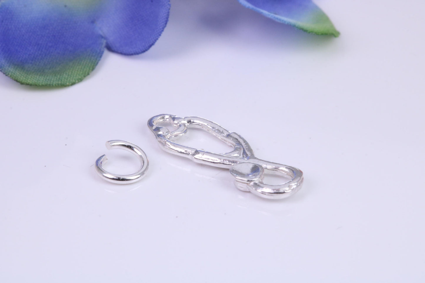 Stethoscope Charm, Traditional Three Dimensional Charm, Made from Solid Cast Silver