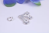 Measuring Spoons Charm, Traditional Three Dimensional Charm, Made From Solid Cast Silver