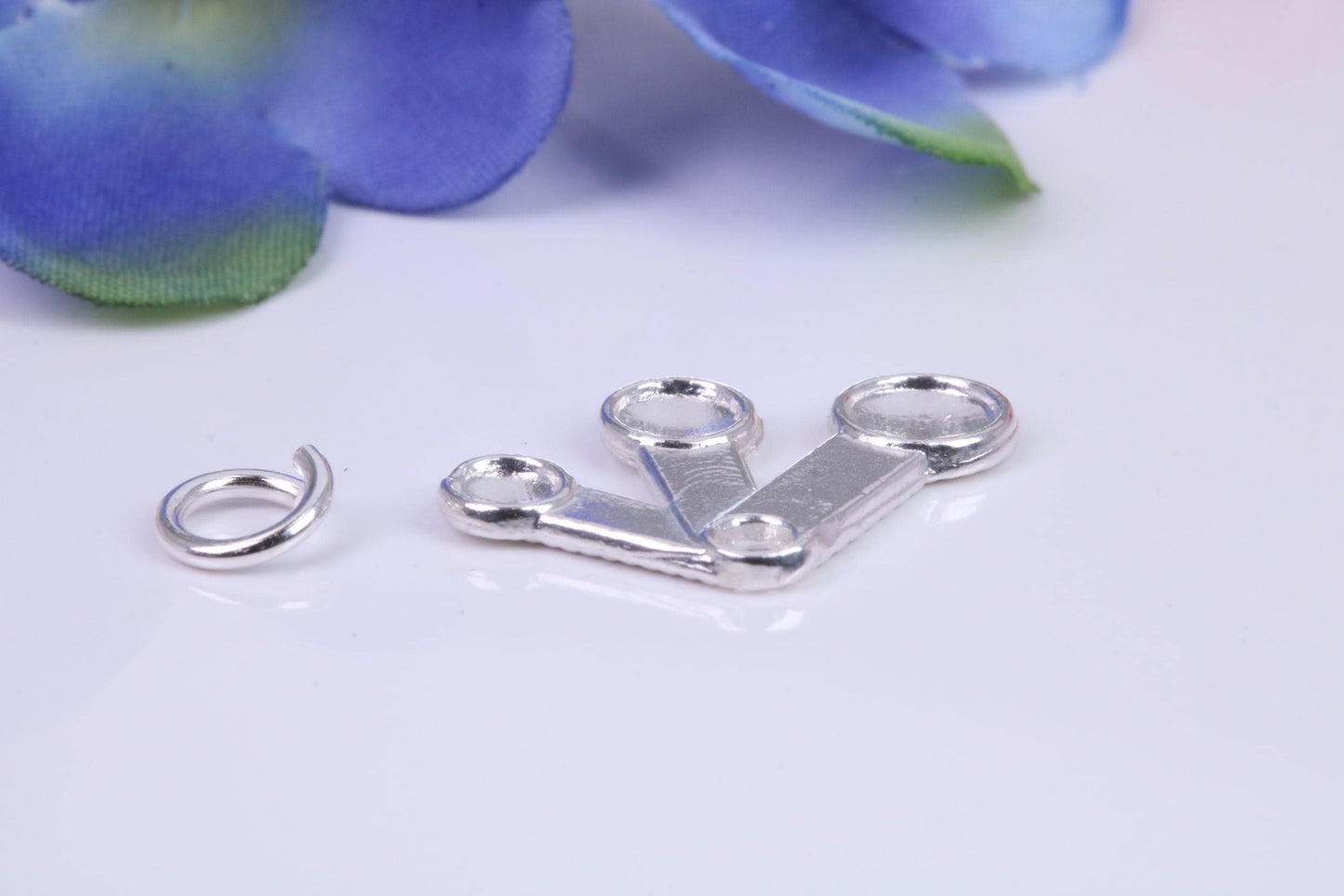 Measuring Spoons Charm, Traditional Three Dimensional Charm, Made From Solid Cast Silver