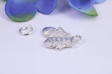 Oven Gloves Charm, Traditional Three Dimensional Charm, Made from Solid Cast Silver