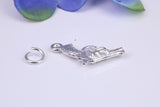 Revolver Charm, Traditional Three Dimensional Charm, Made from Solid Cast Silver