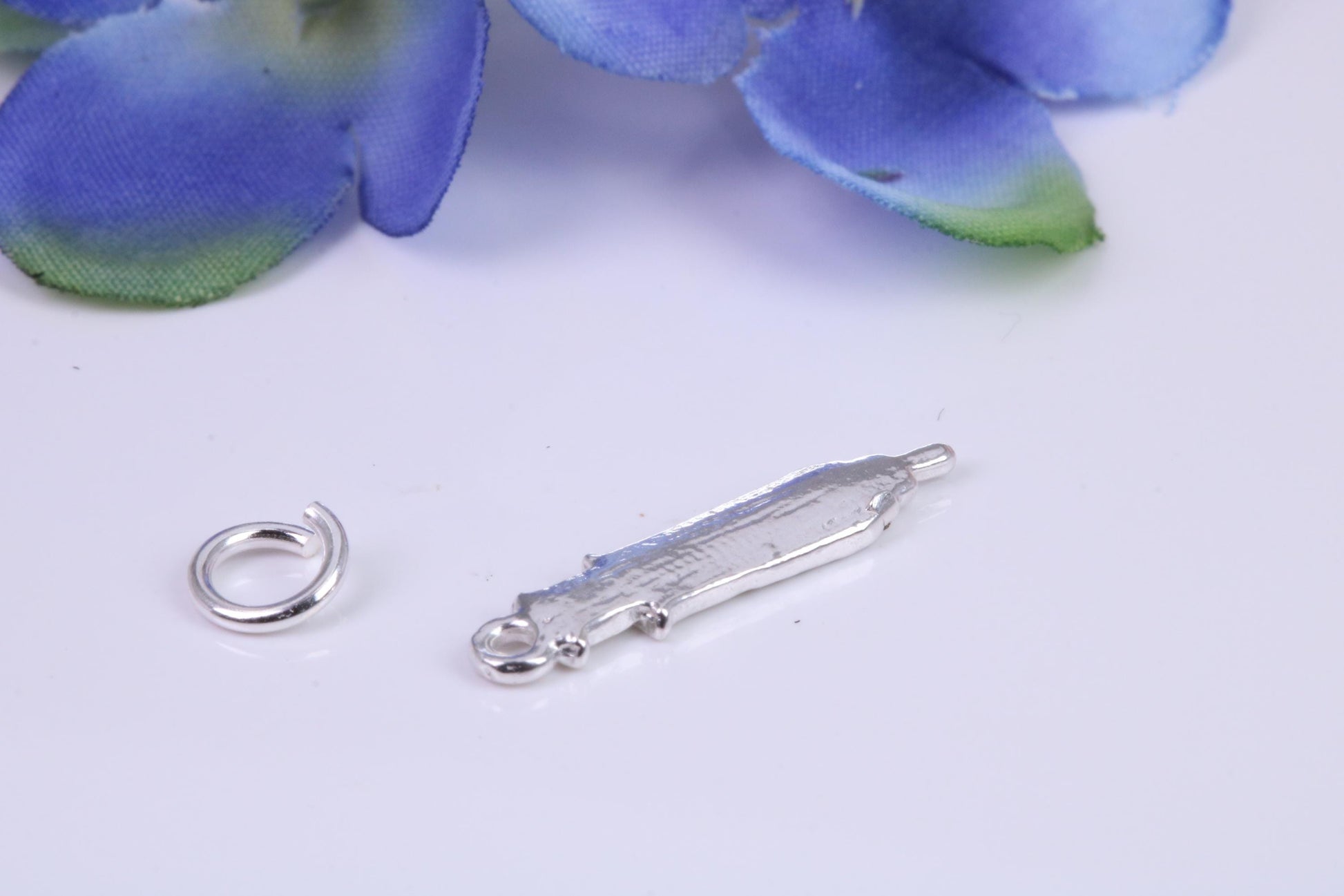 Syringe Charm, Traditional Charm, Made from Solid Cast Silver
