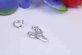Scissor Charm, Traditional Three Dimensional Charm, Made from Solid Cast Silver