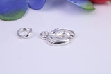 Feet Charm, Traditional Charm, Made from Solid Cast Silver