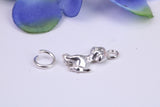 Puppy Dog Charm, Traditional Charm, Made from Solid Cast Silver