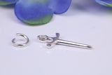 Sword Charm, Traditional Three Dimensional Charm, Made from Solid Cast Silver
