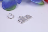 Year 2020 Charm, Traditional Three Dimensional Charm, Made from Solid Cast Silver