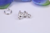 Dog Charm, Traditional Three Dimensional Charm, Made from Solid Silver