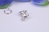 Dog Charm, Traditional Three Dimensional Charm, Made from Solid Silver