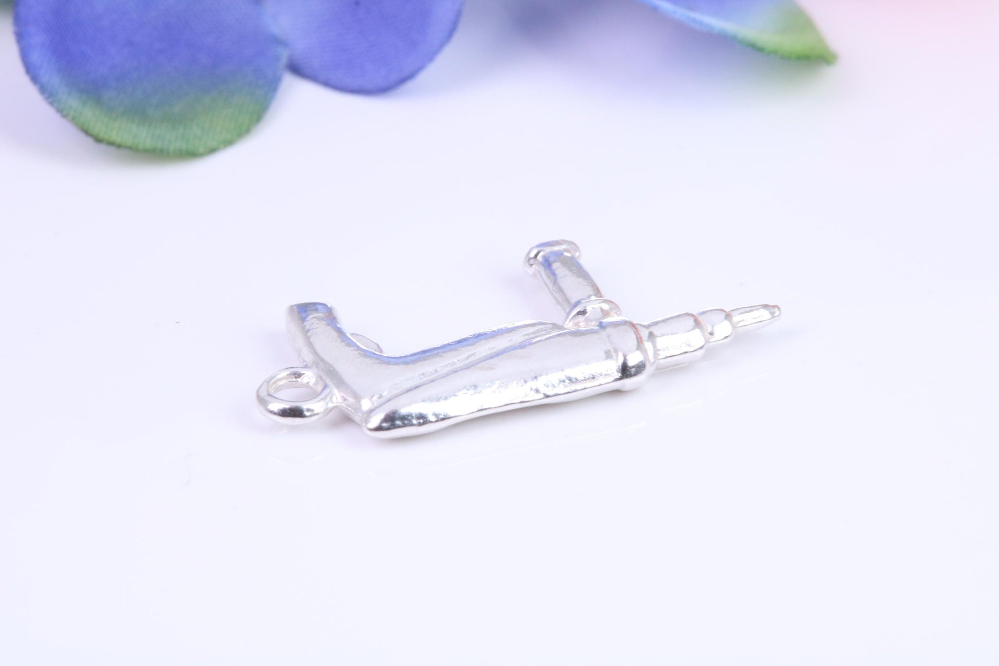 Power Drill Charm, Traditional Charm, Made from Solid Cast Silver
