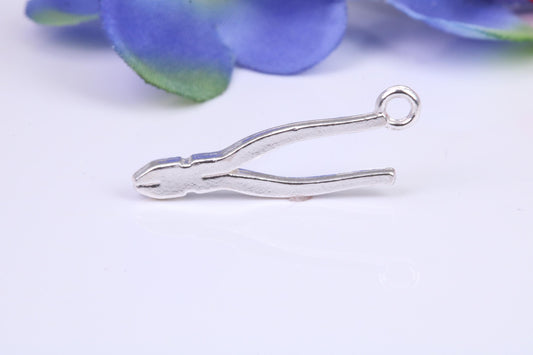 Pliers Charm, Traditional Charm, Made from Solid Cast Silver, Three Dimensional