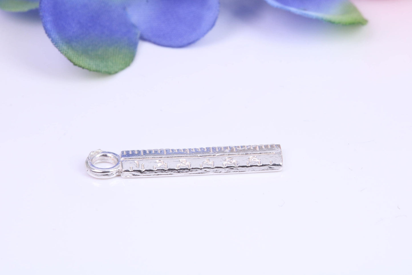 Ruler Charm, Traditional Charm, Made from Solid Cast Silver, Three Dimensional