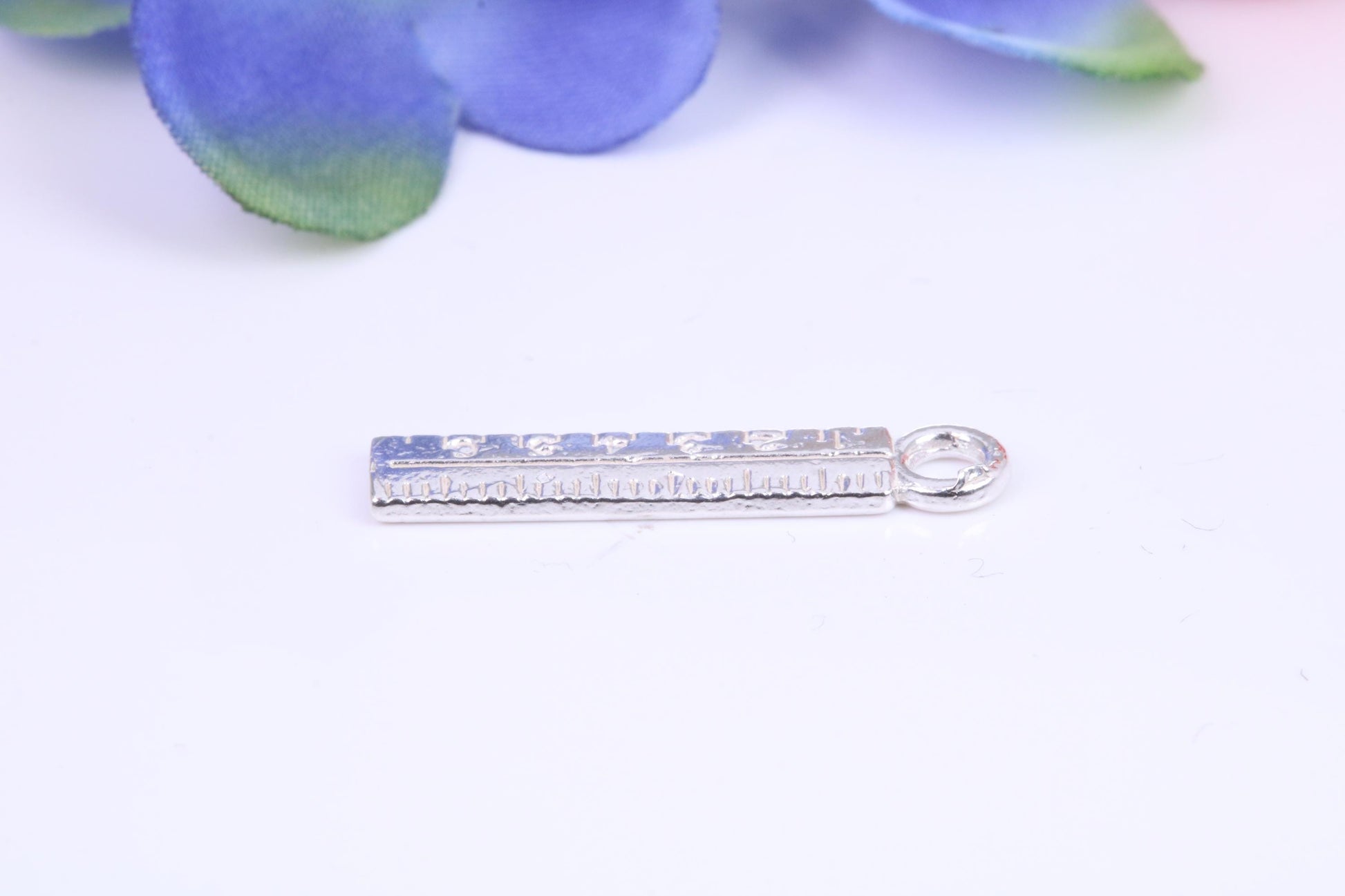 Ruler Charm, Traditional Charm, Made from Solid Cast Silver, Three Dimensional
